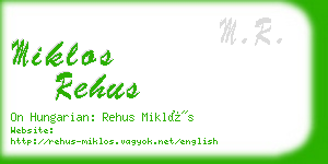 miklos rehus business card